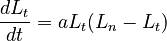  \frac{dL_t}{dt}= aL_t(L_n - L_t)